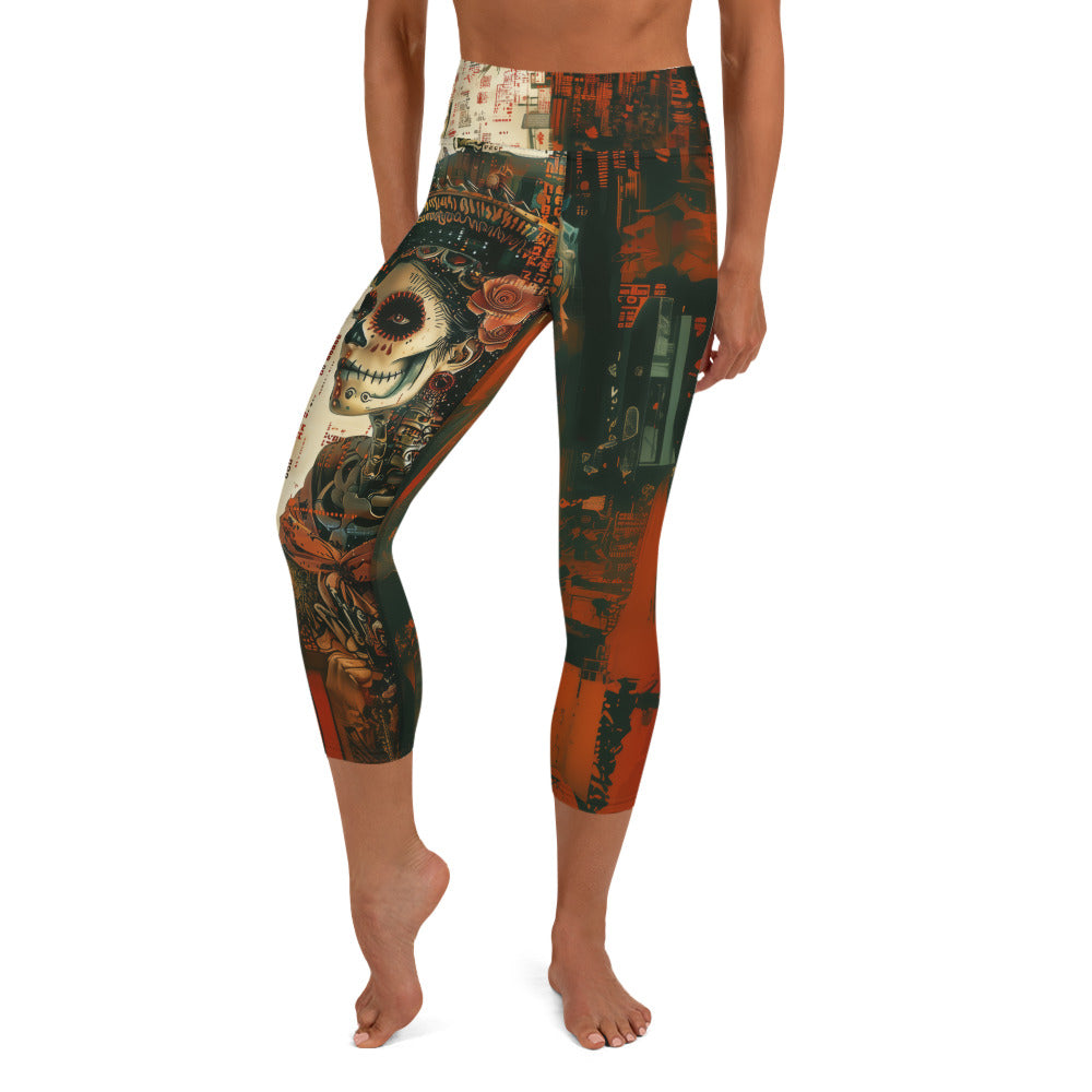 La Catrina - Yoga Capri Leggings