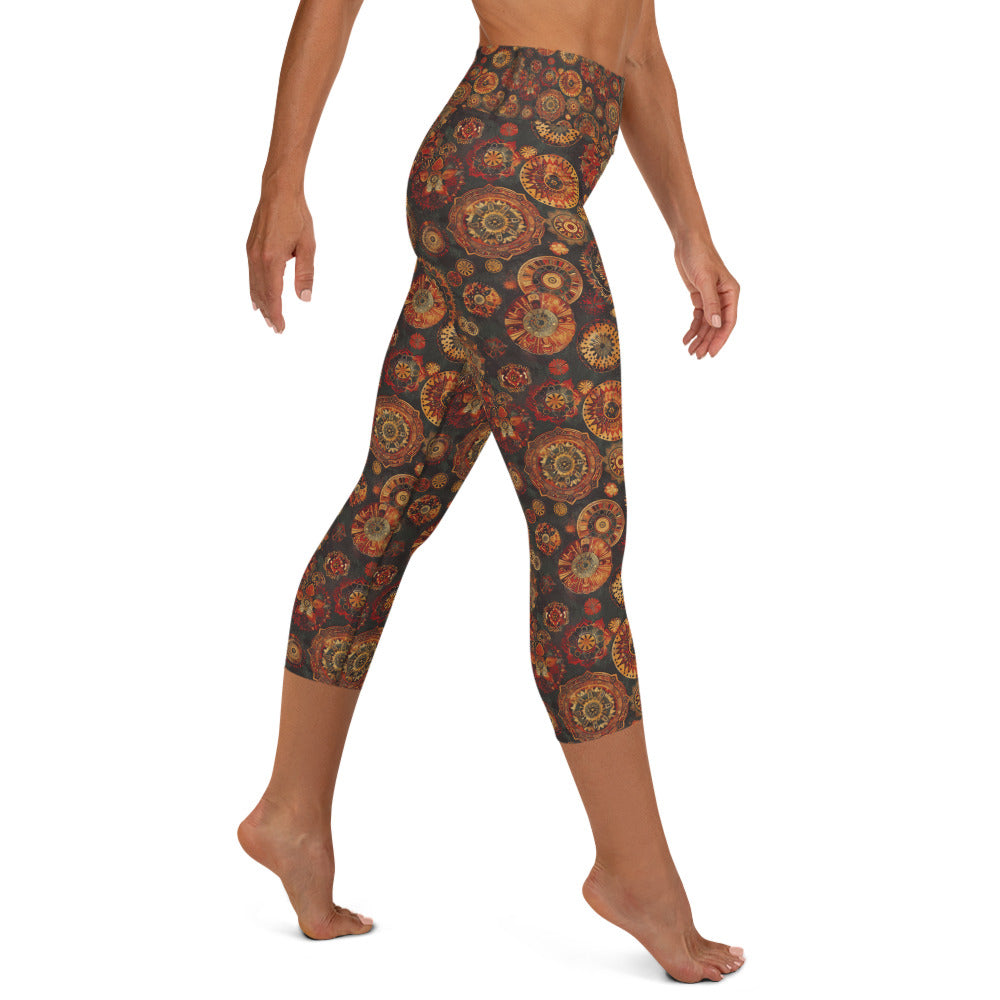 Moroccan Textile - Yoga Capri Leggings