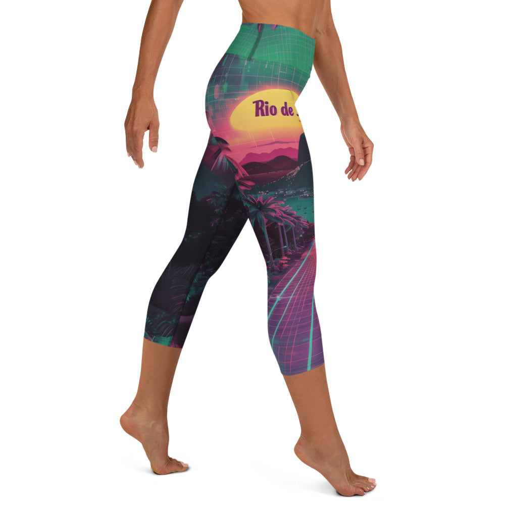 Rio de Janeiro 1980s - Yoga Capri Leggings