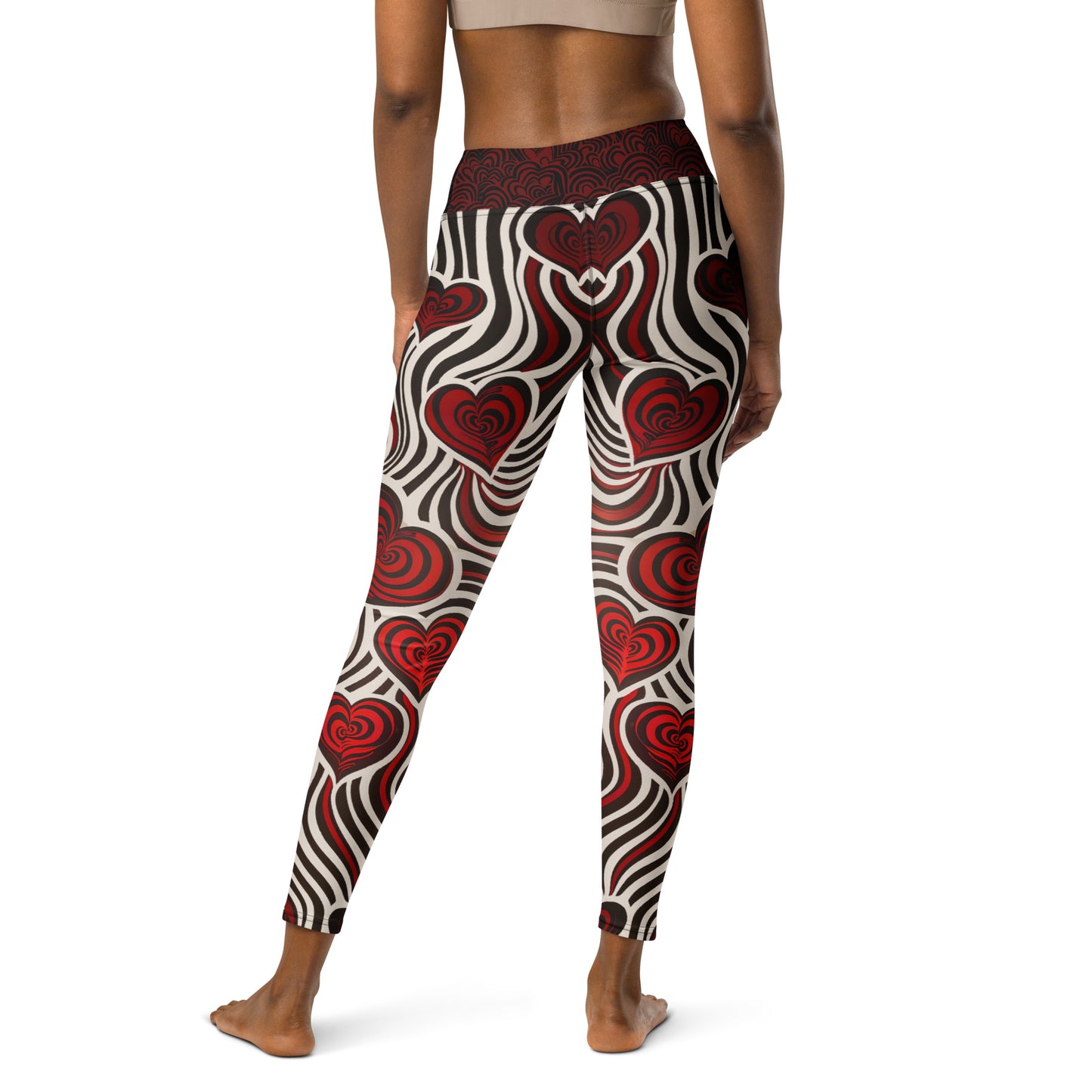 Hearts and Stripes - Yoga Leggings