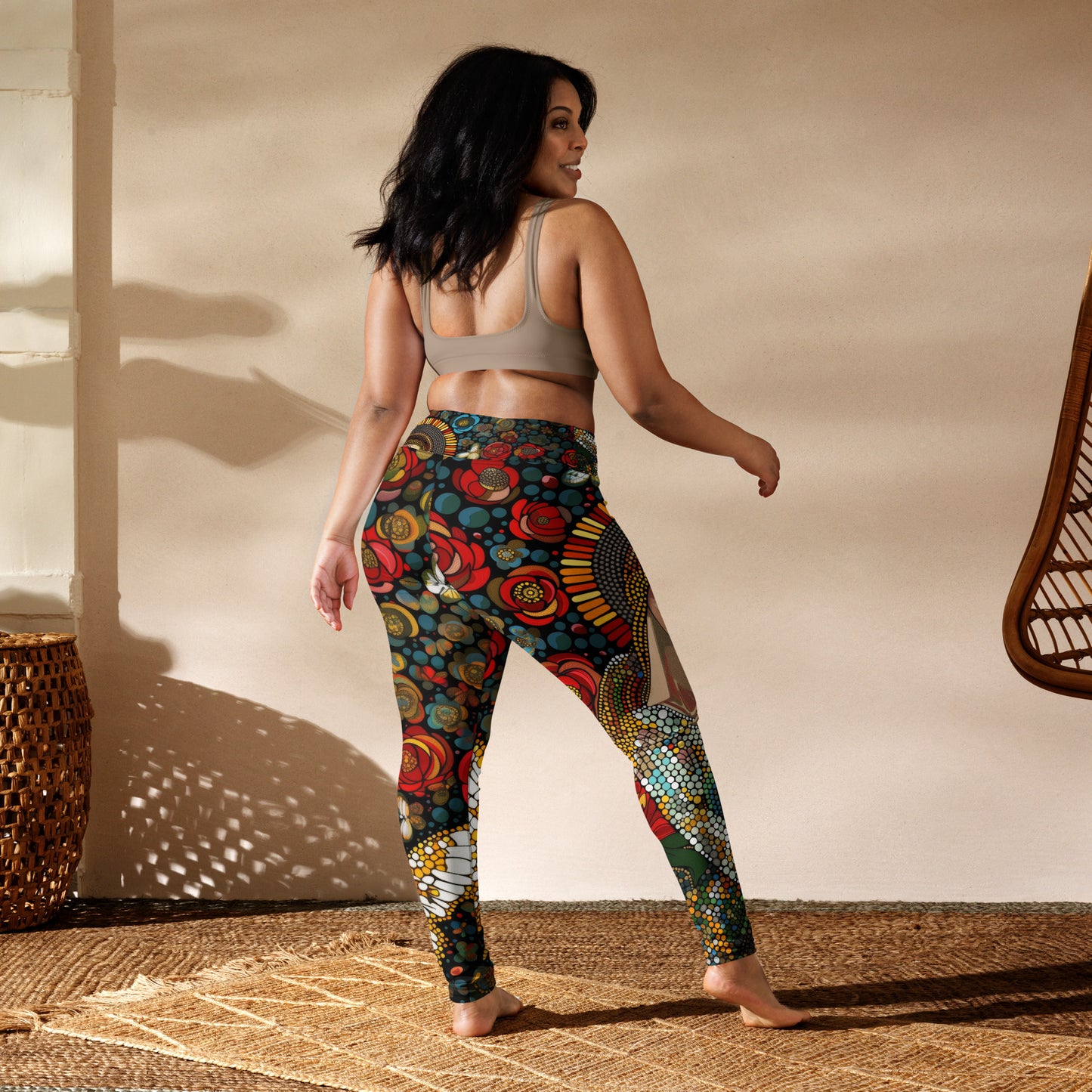 La Virgen con Rosas - Yoga Leggings