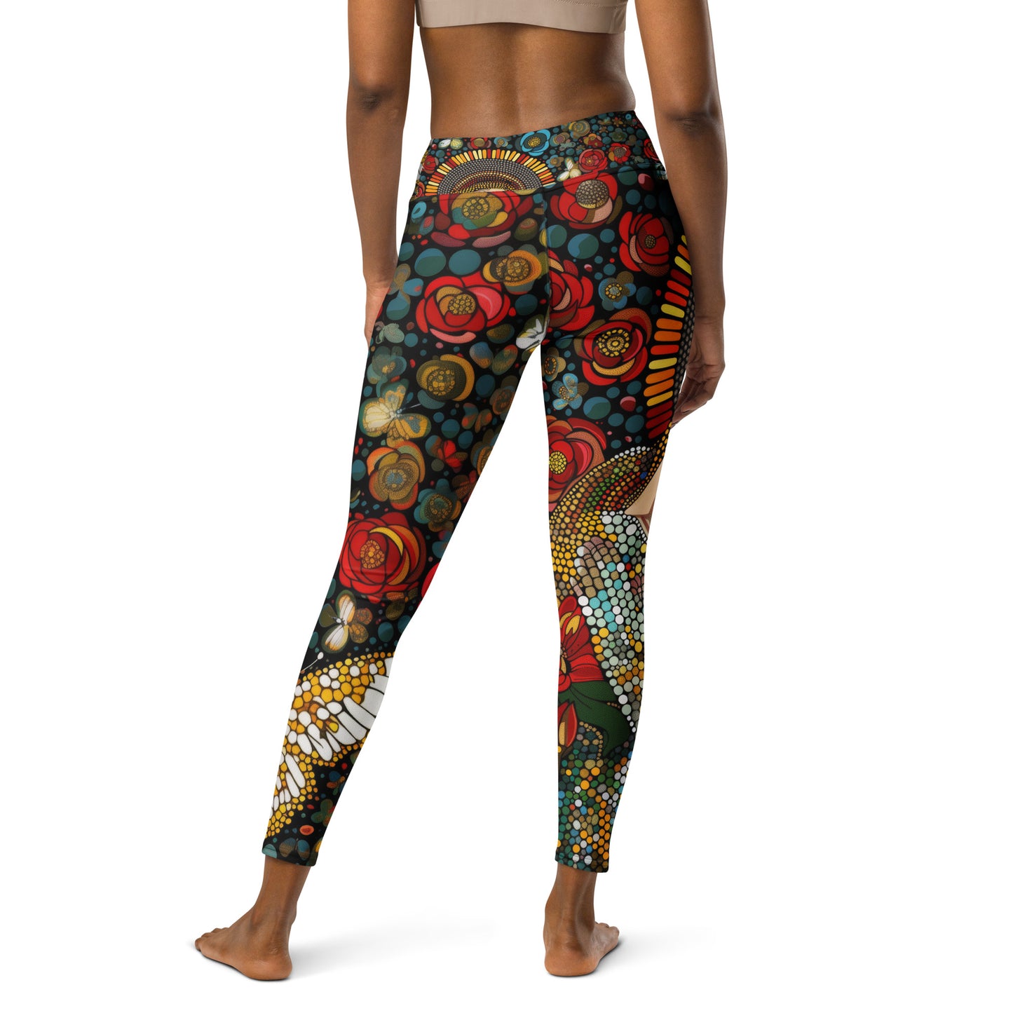 La Virgen con Rosas - Yoga Leggings