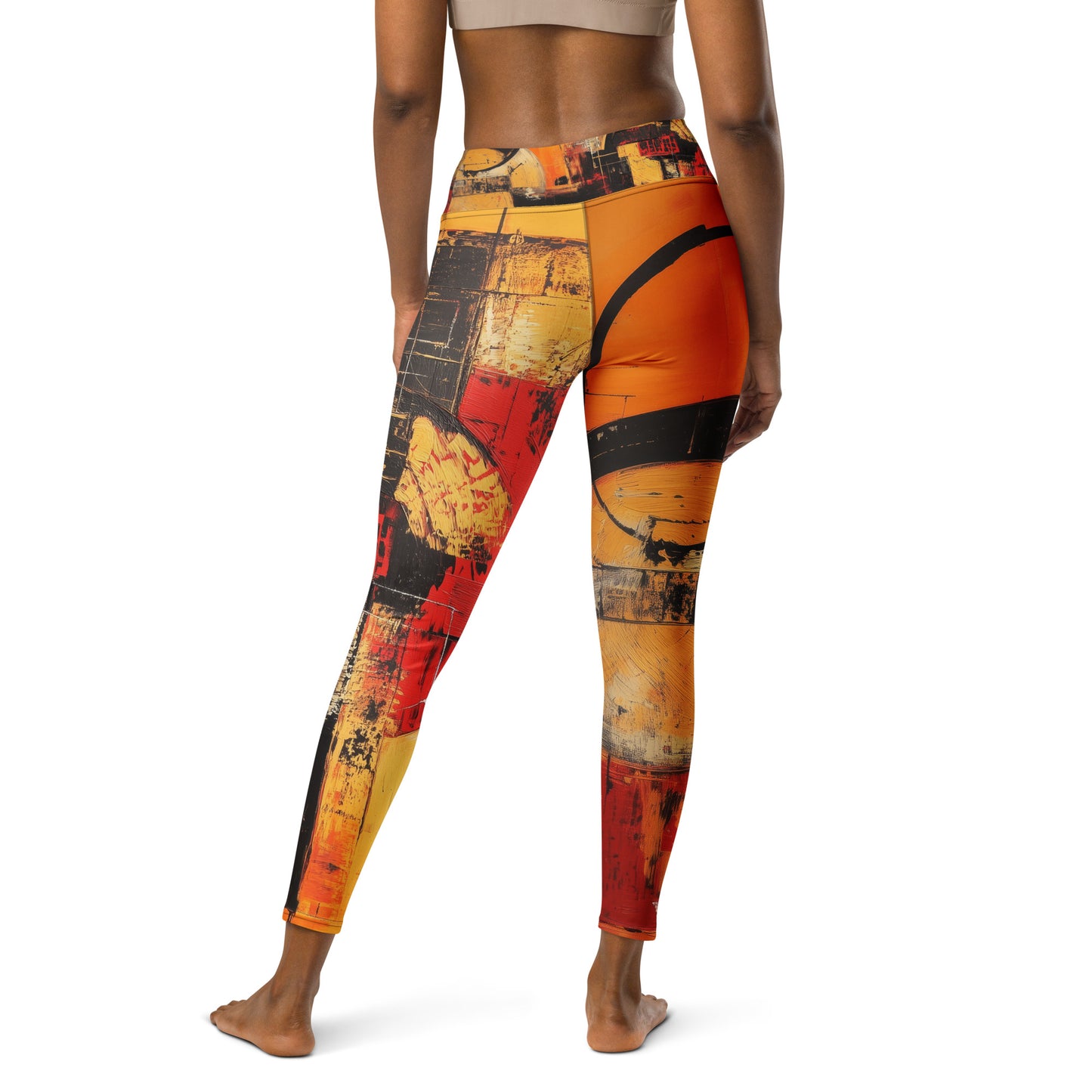 Ancient Futurism Acrylic 1 - Yoga Leggings