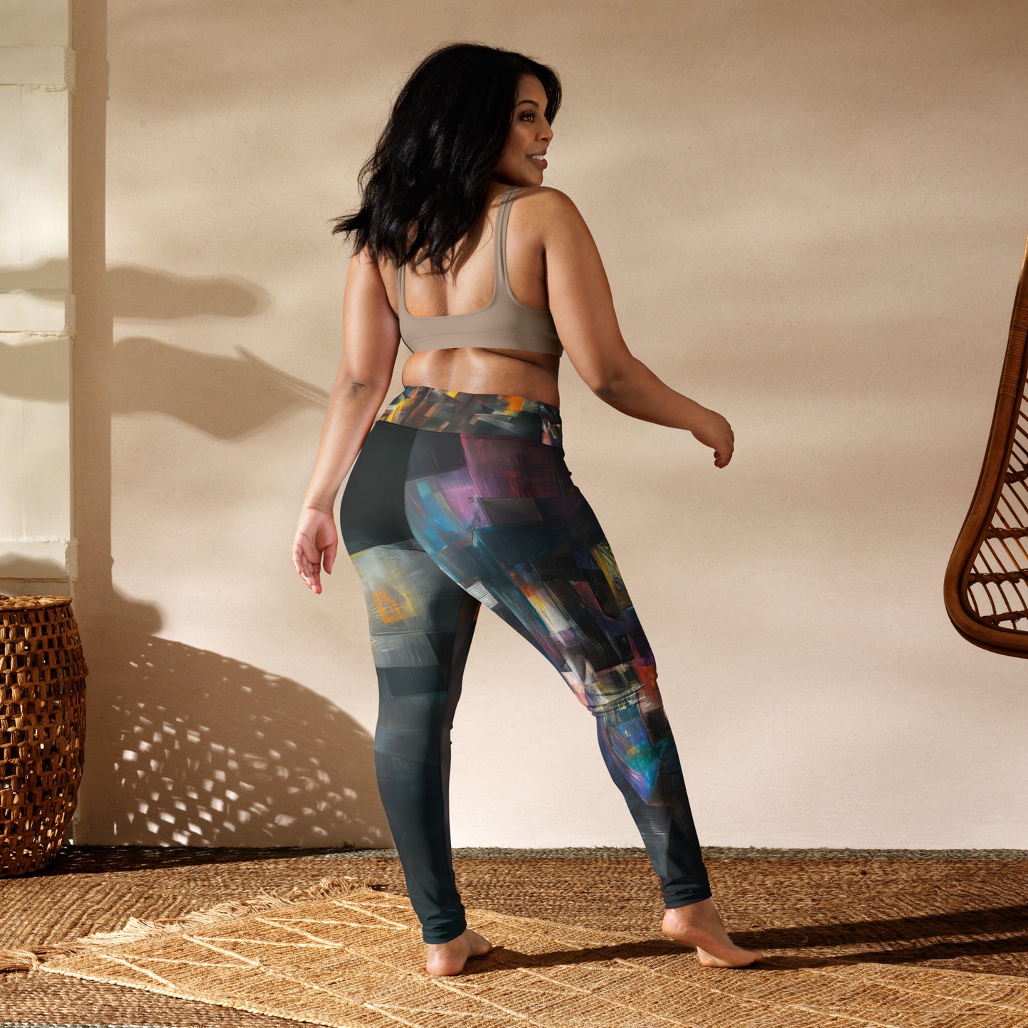 Ancient Futurism Acrylic 2 - Yoga Leggings