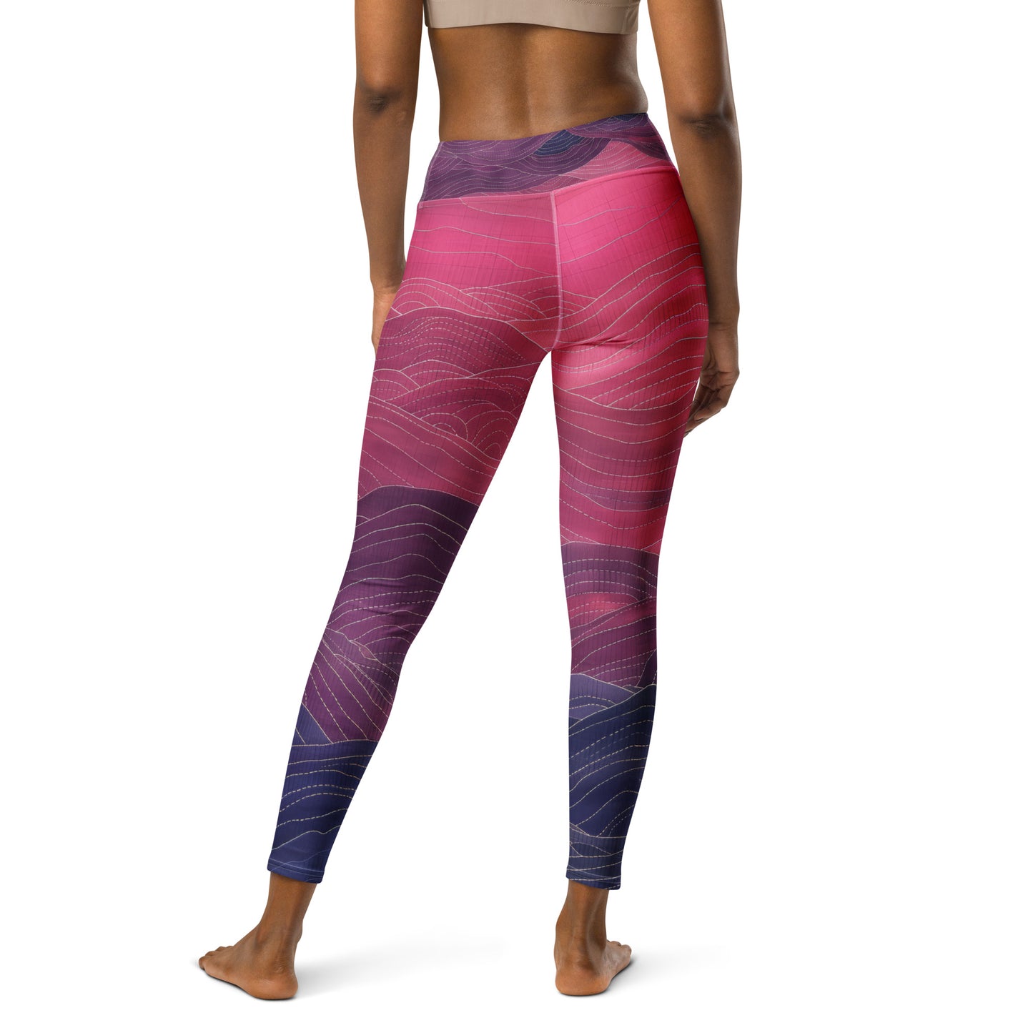 Sashiko Purple - Yoga Leggings