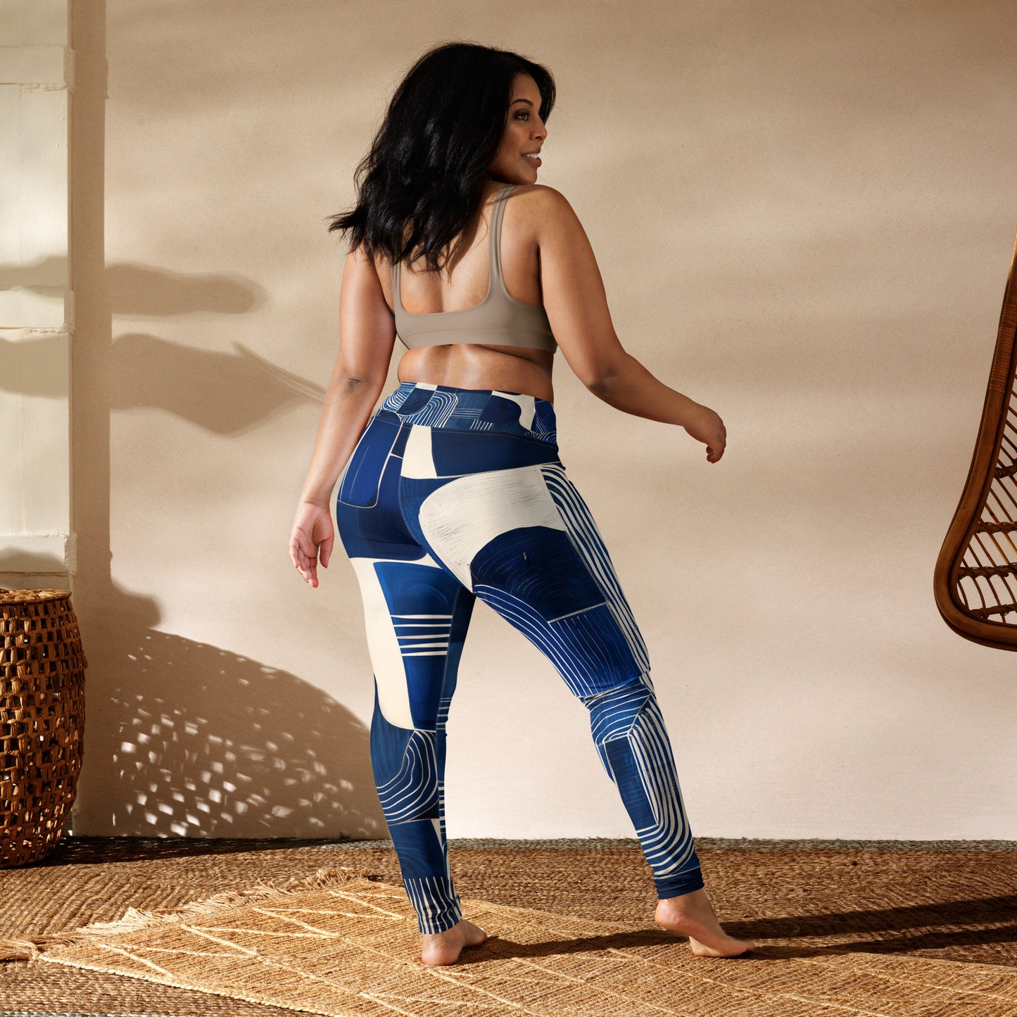 Pablo Picasso Sashiko - Yoga Leggings