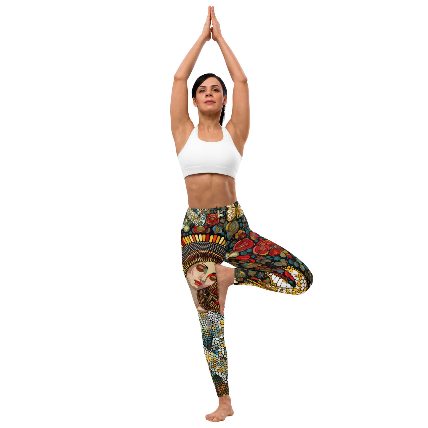 La Virgen con Rosas - Yoga Leggings