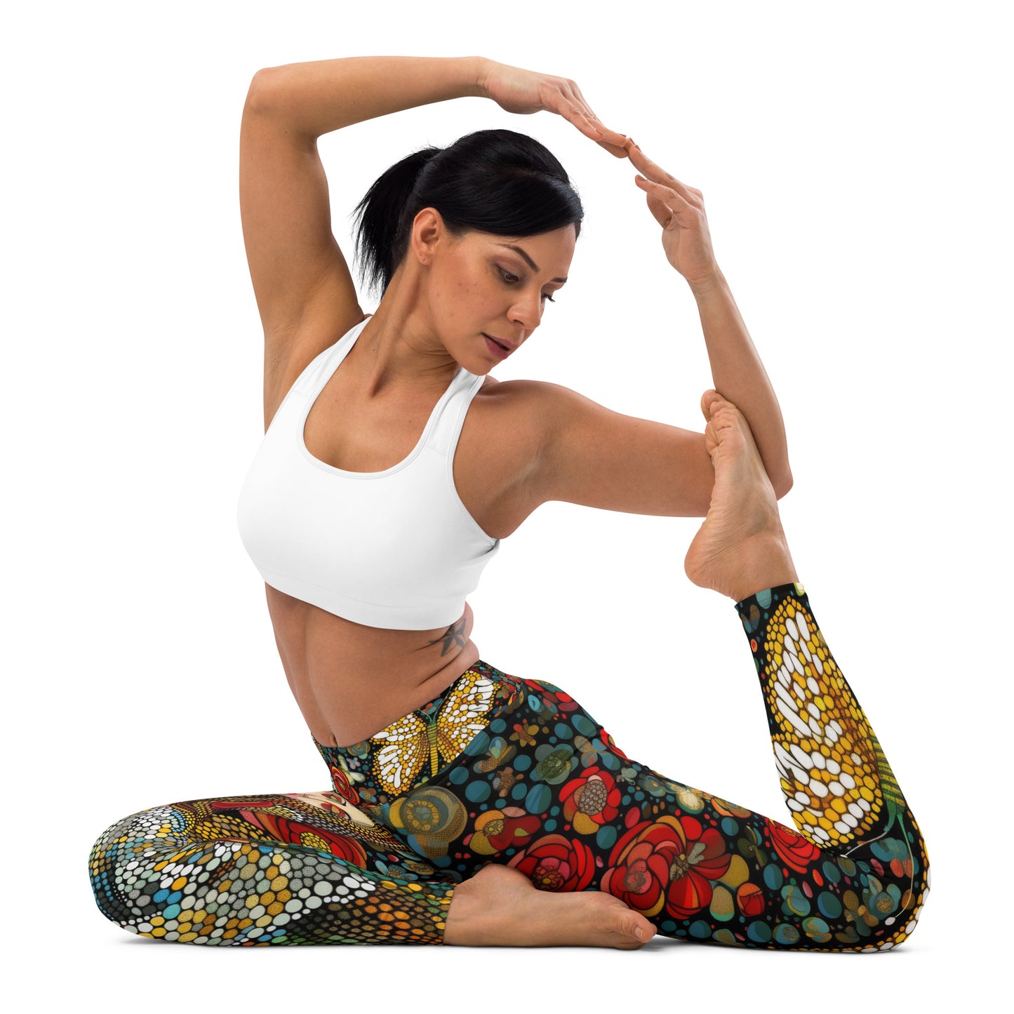 La Virgen con Rosas - Yoga Leggings