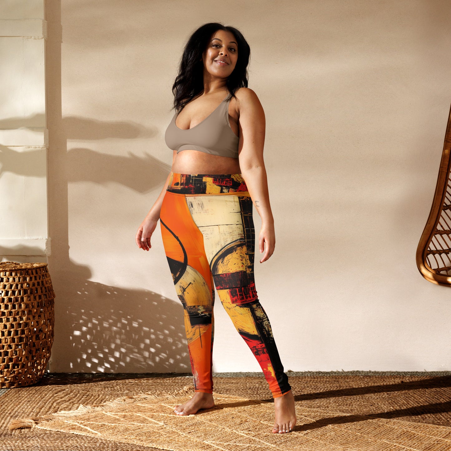 Ancient Futurism Acrylic 1 - Yoga Leggings