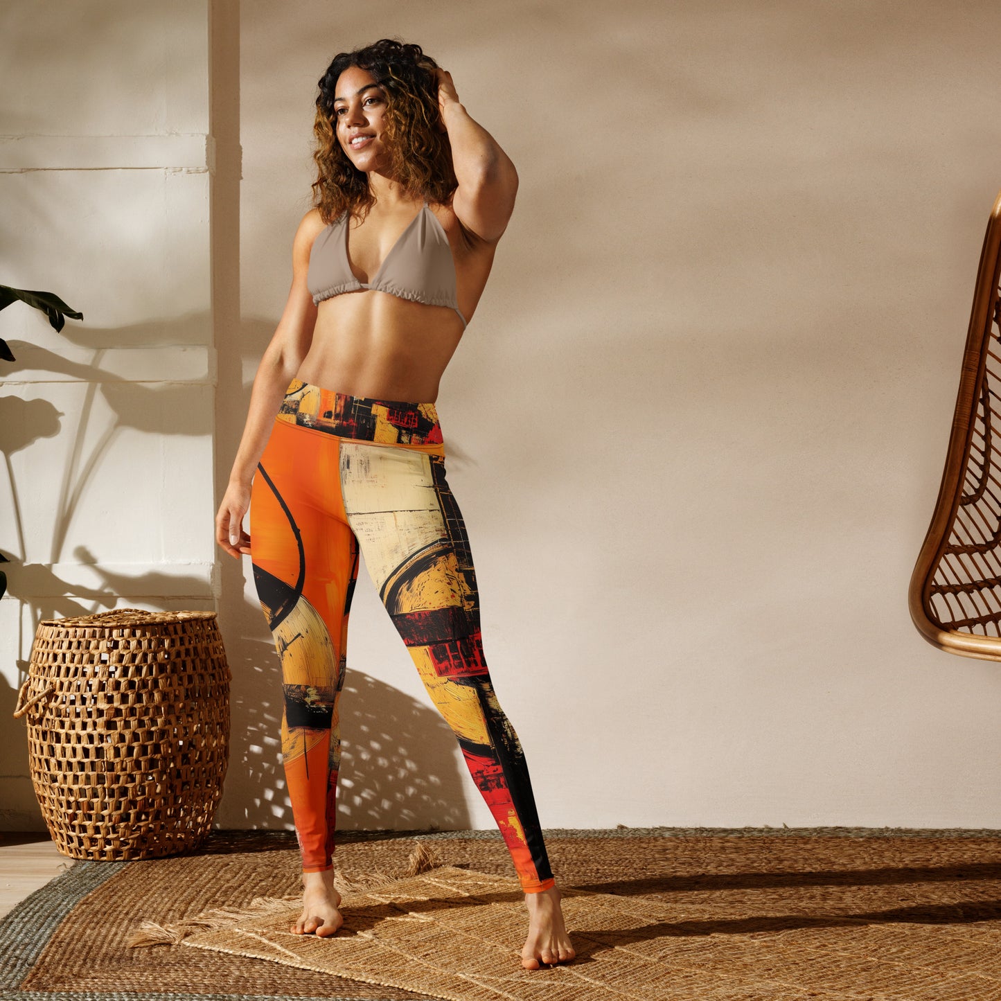 Ancient Futurism Acrylic 1 - Yoga Leggings