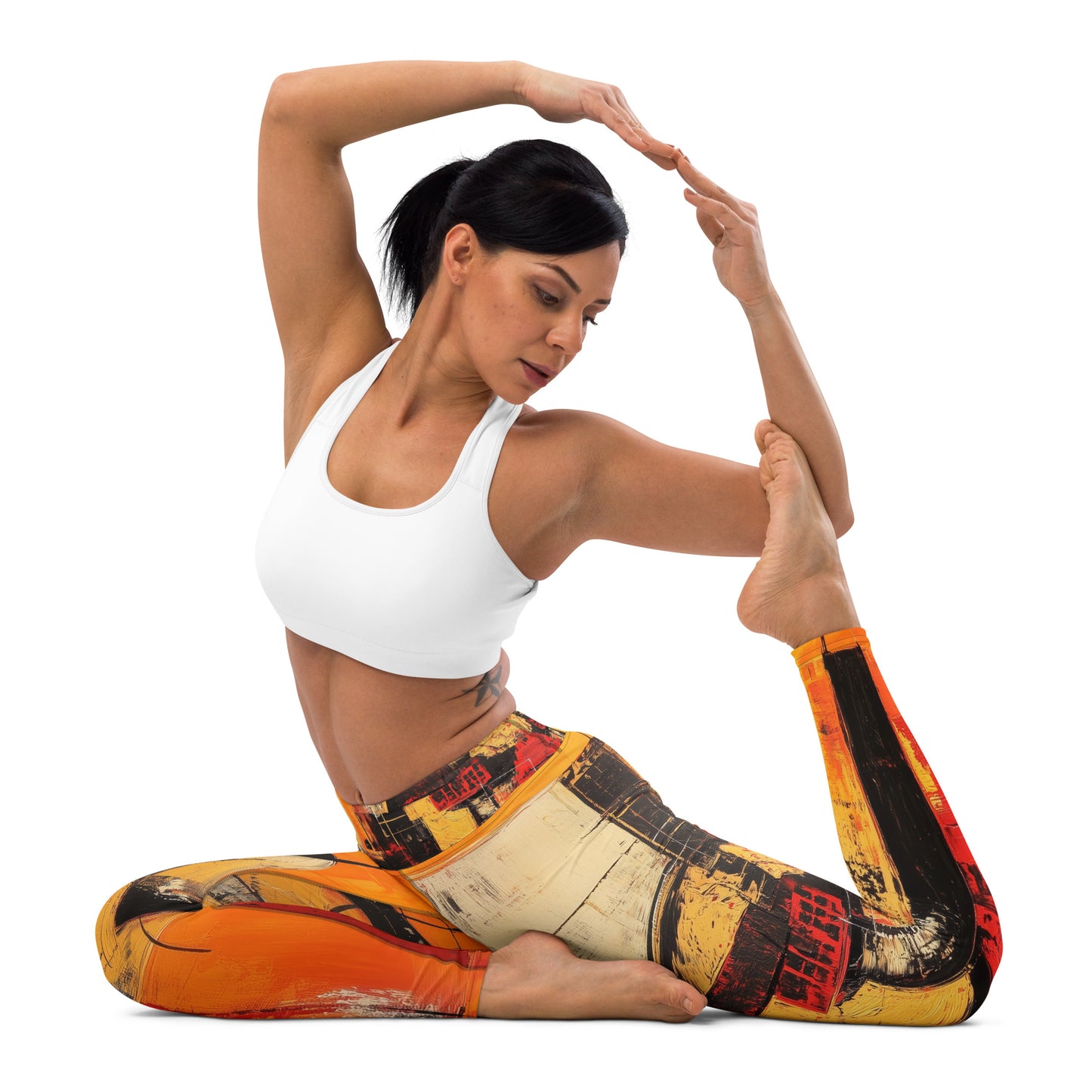 Ancient Futurism Acrylic 1 - Yoga Leggings