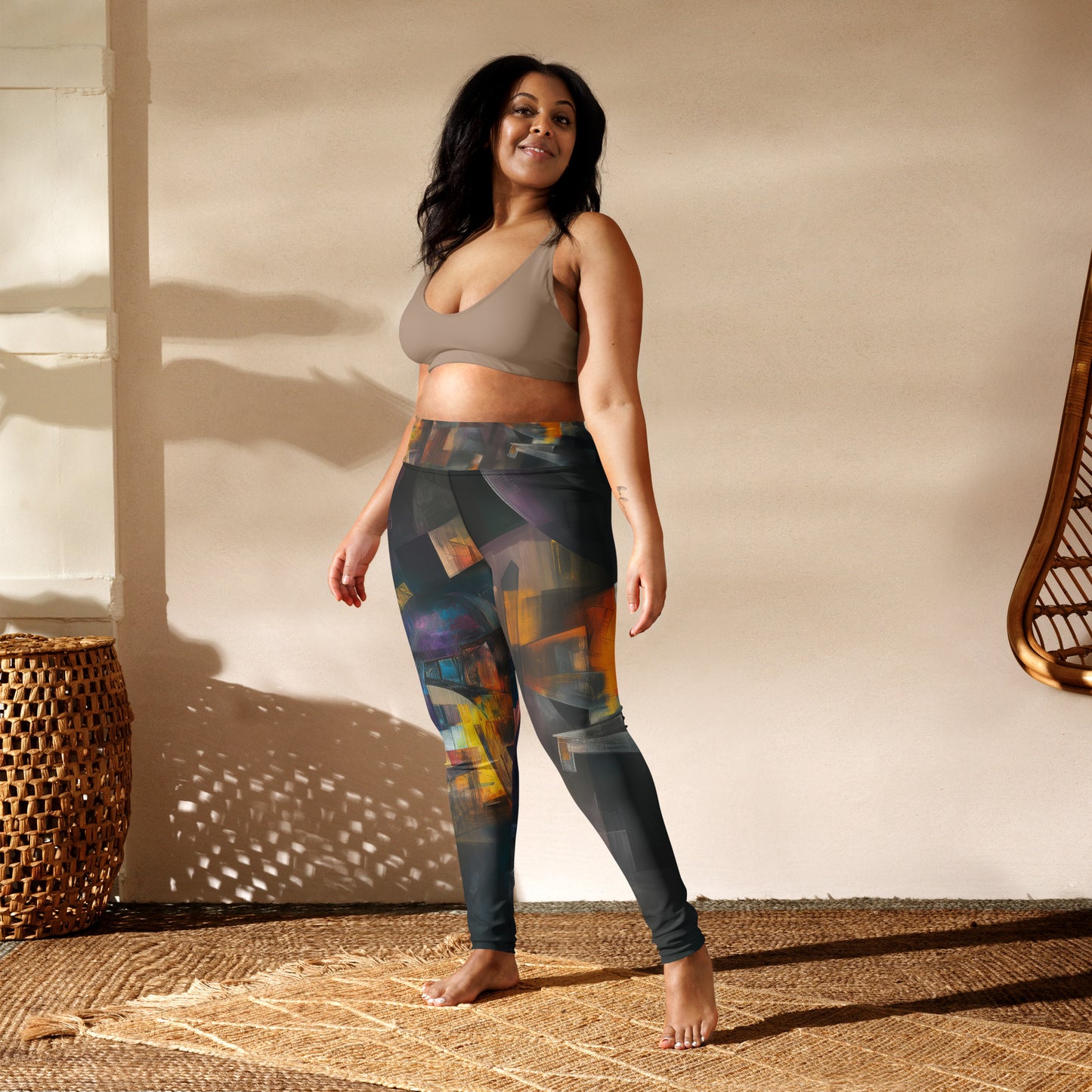 Ancient Futurism Acrylic 2 - Yoga Leggings