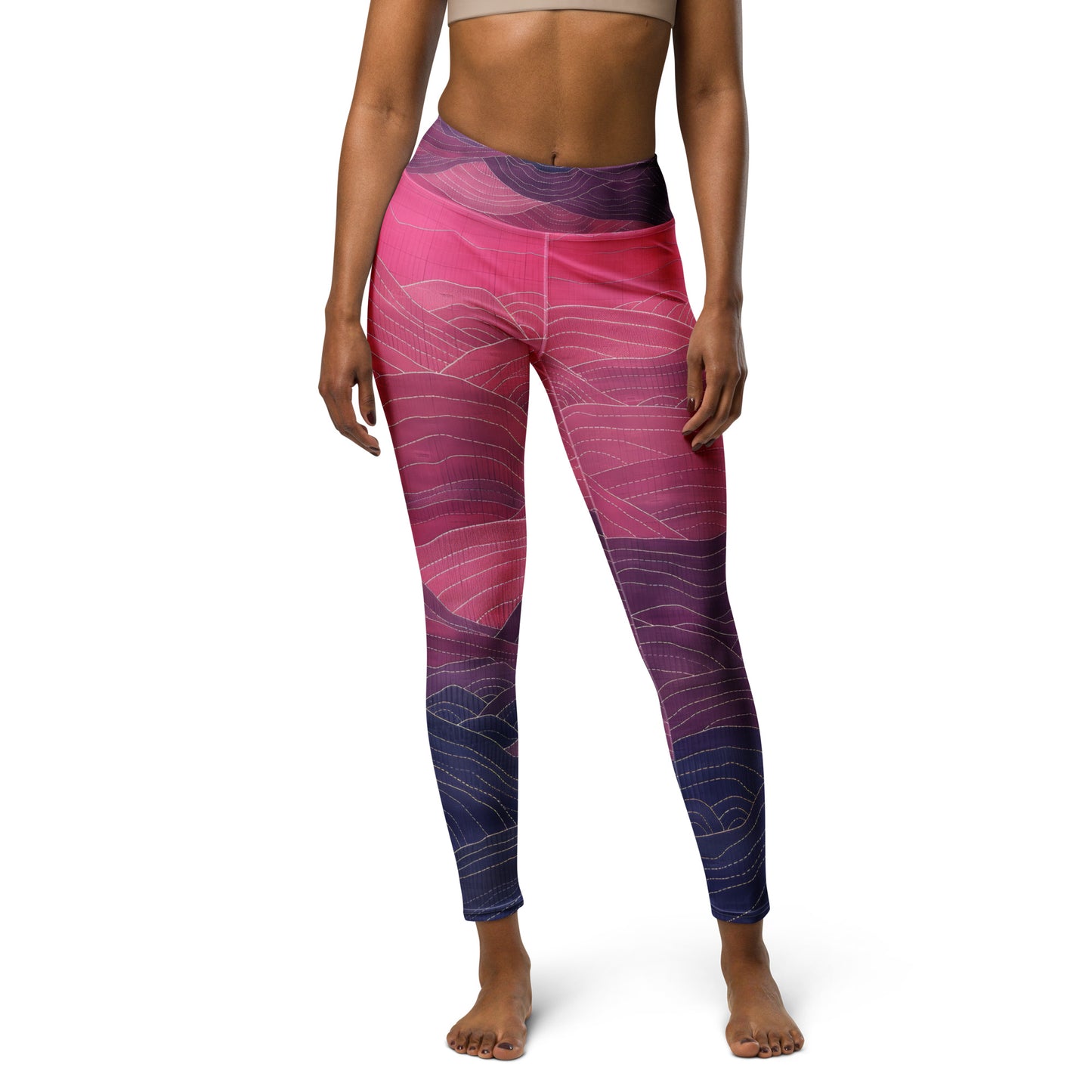 Sashiko Purple - Yoga Leggings