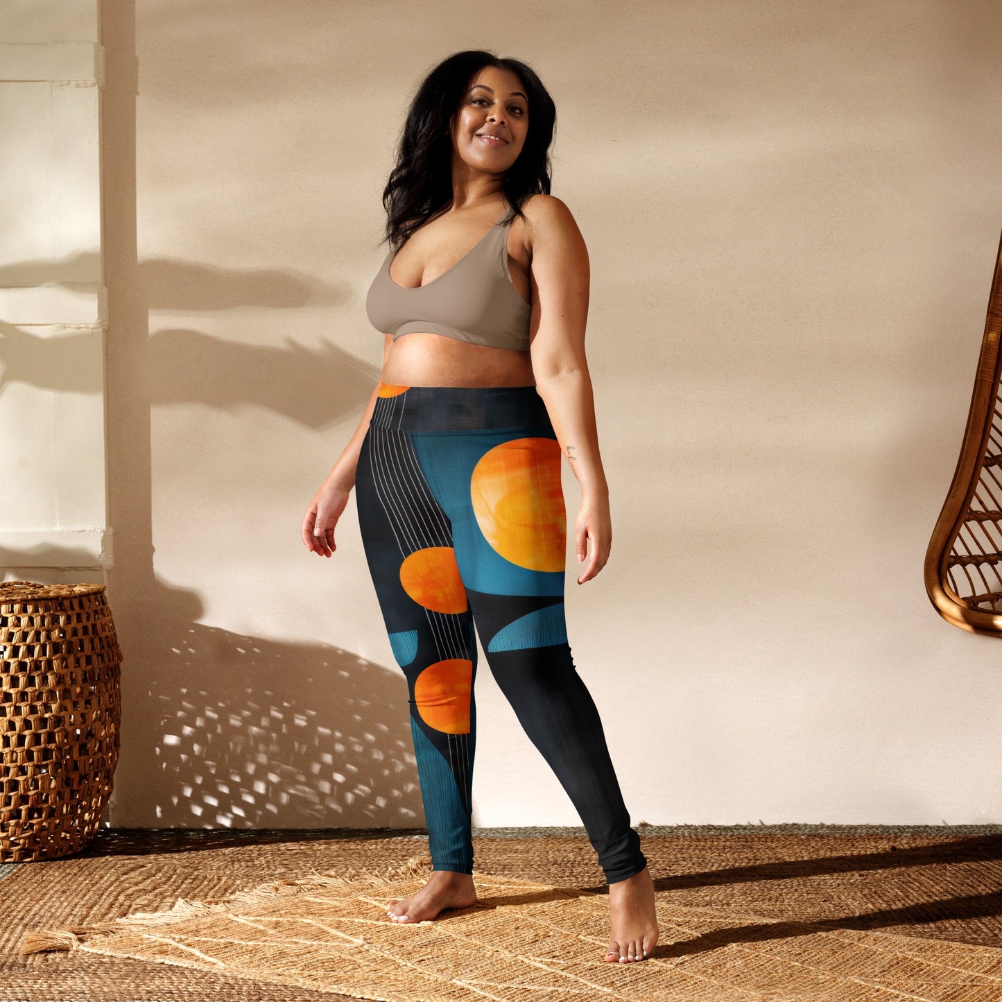 Minimalist Golden Spheres - Yoga Leggings