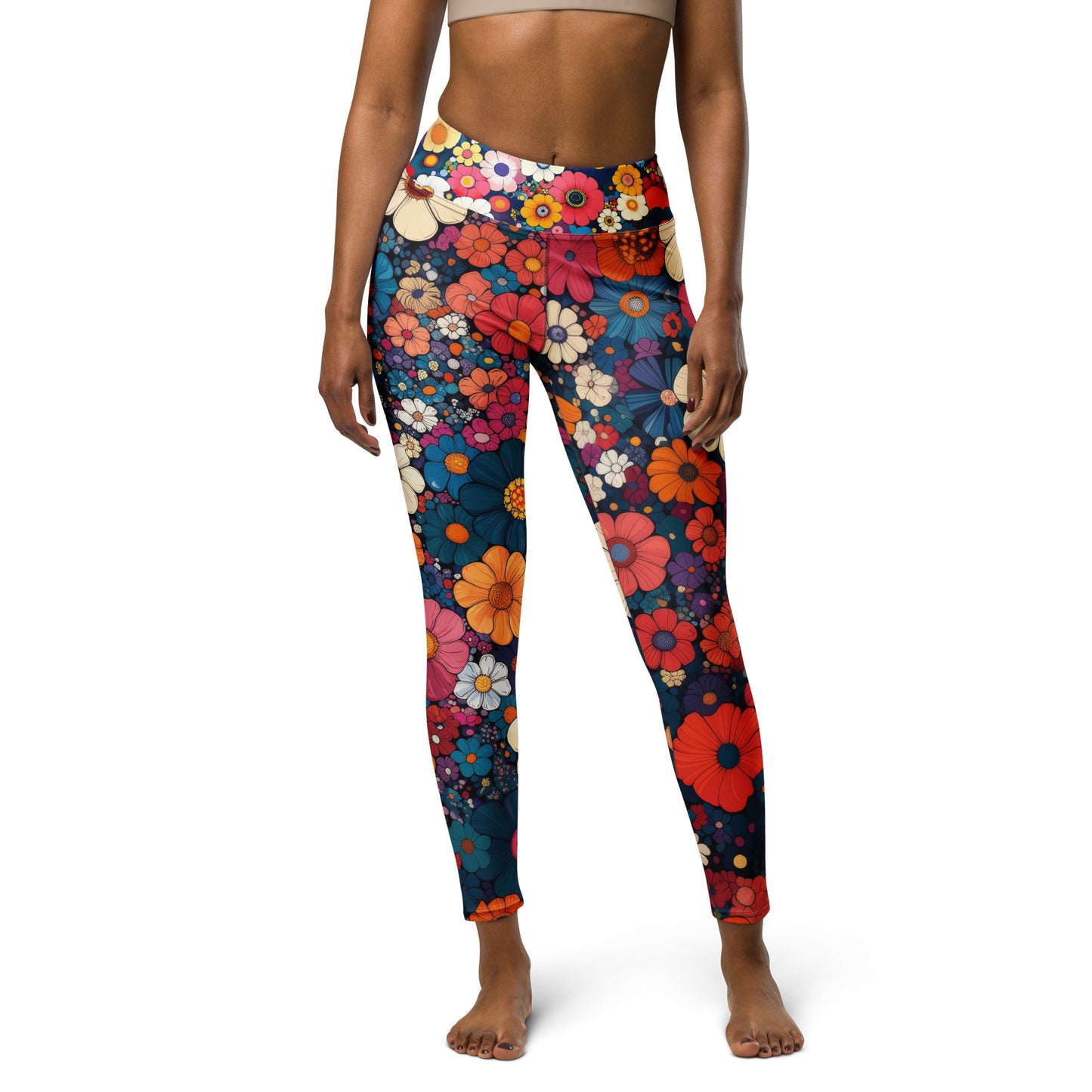 Abstract Floral - Yoga Leggings