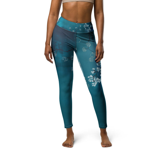 Winter Blossums - Yoga Leggings