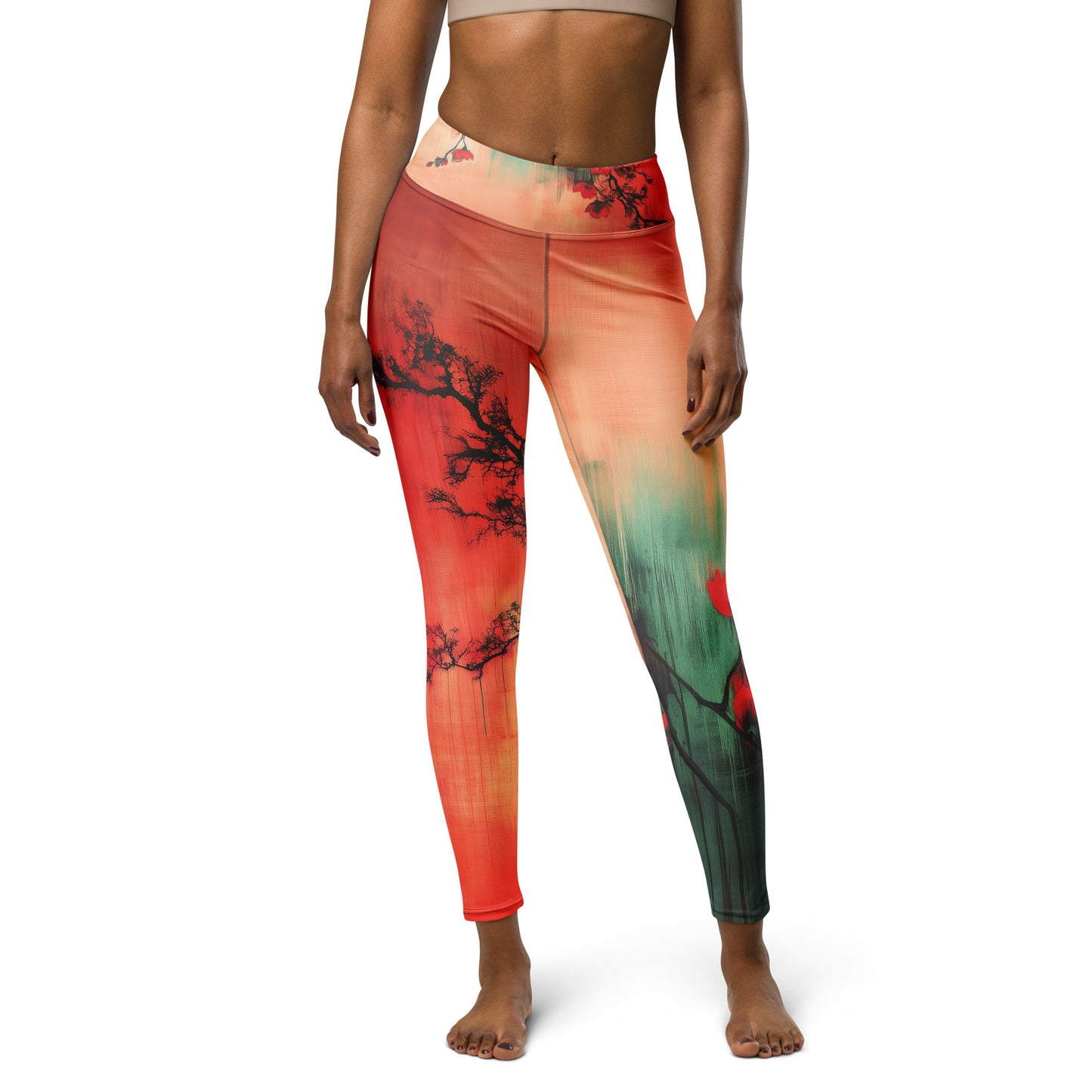 Eden Red - Yoga Leggings