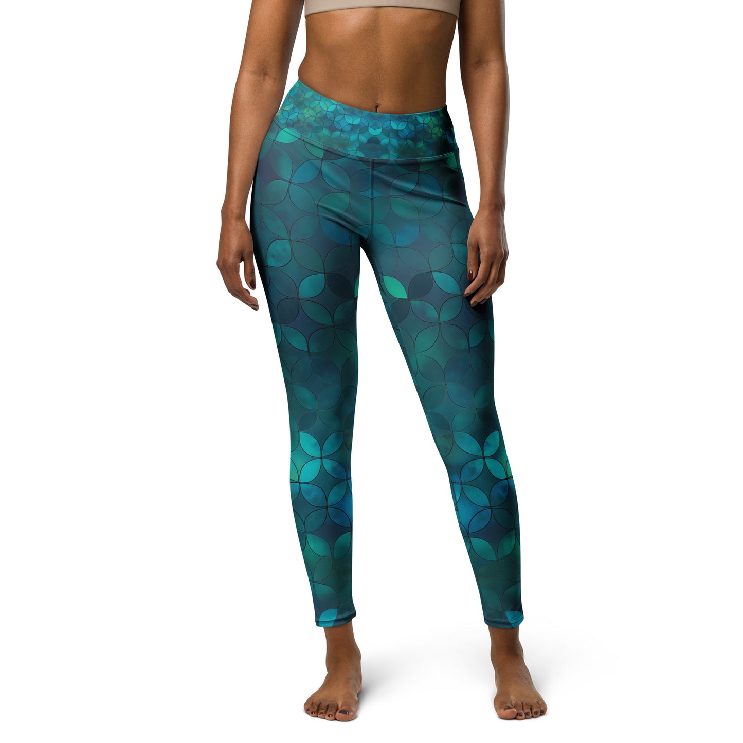 Sashiko Scales - Yoga Leggings