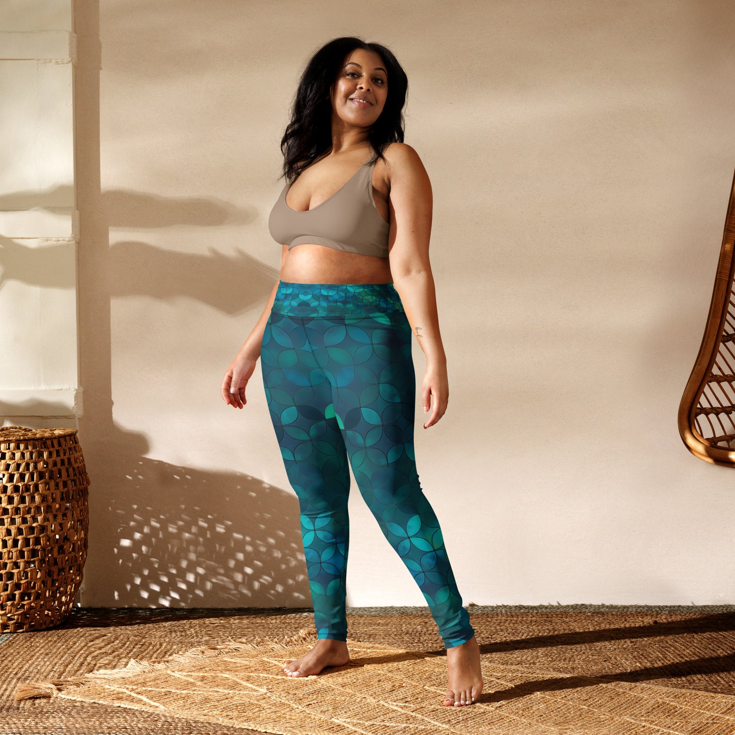 Sashiko Scales - Yoga Leggings