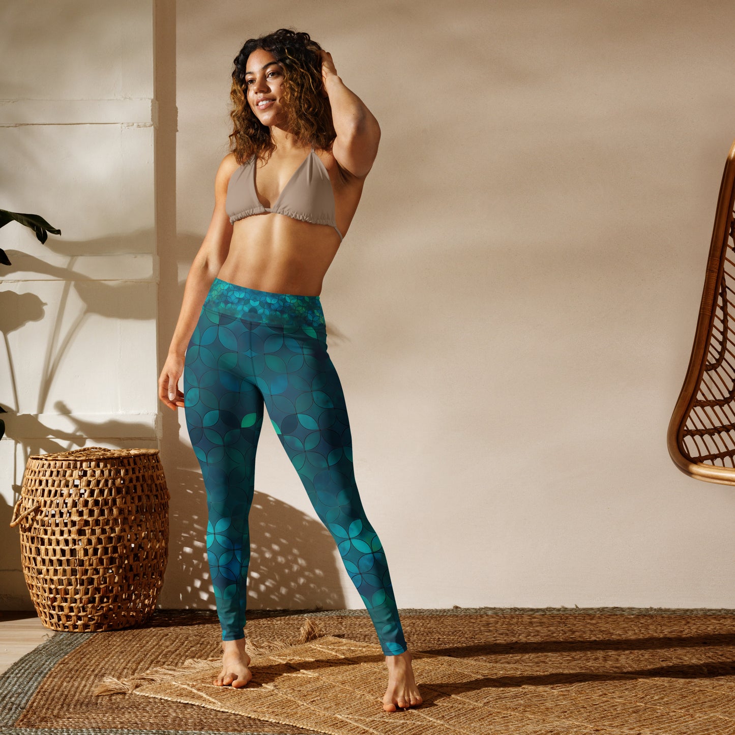 Sashiko Scales - Yoga Leggings