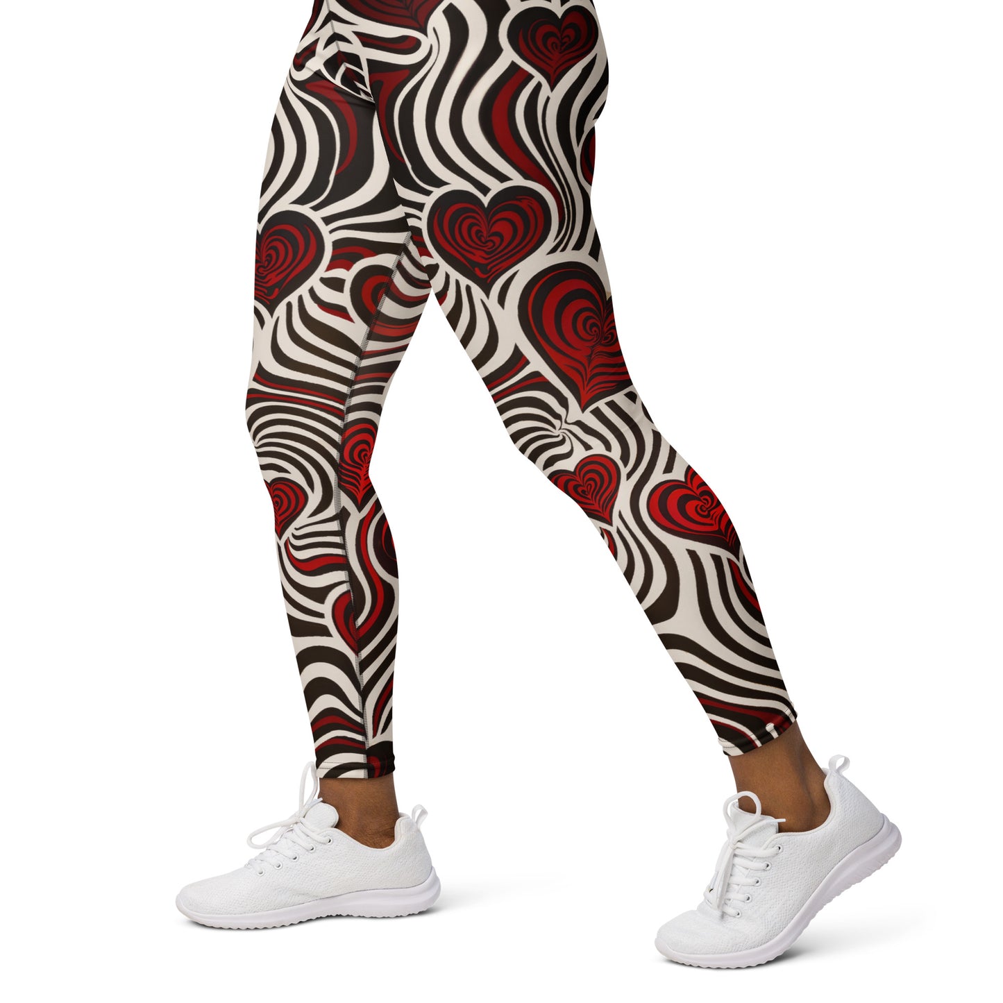 Hearts and Stripes - Yoga Leggings