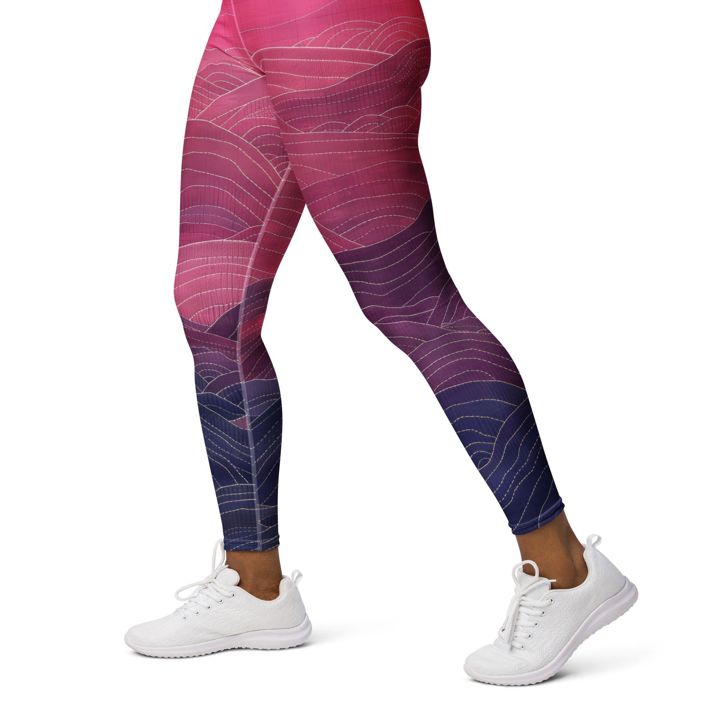 Sashiko Purple - Yoga Leggings