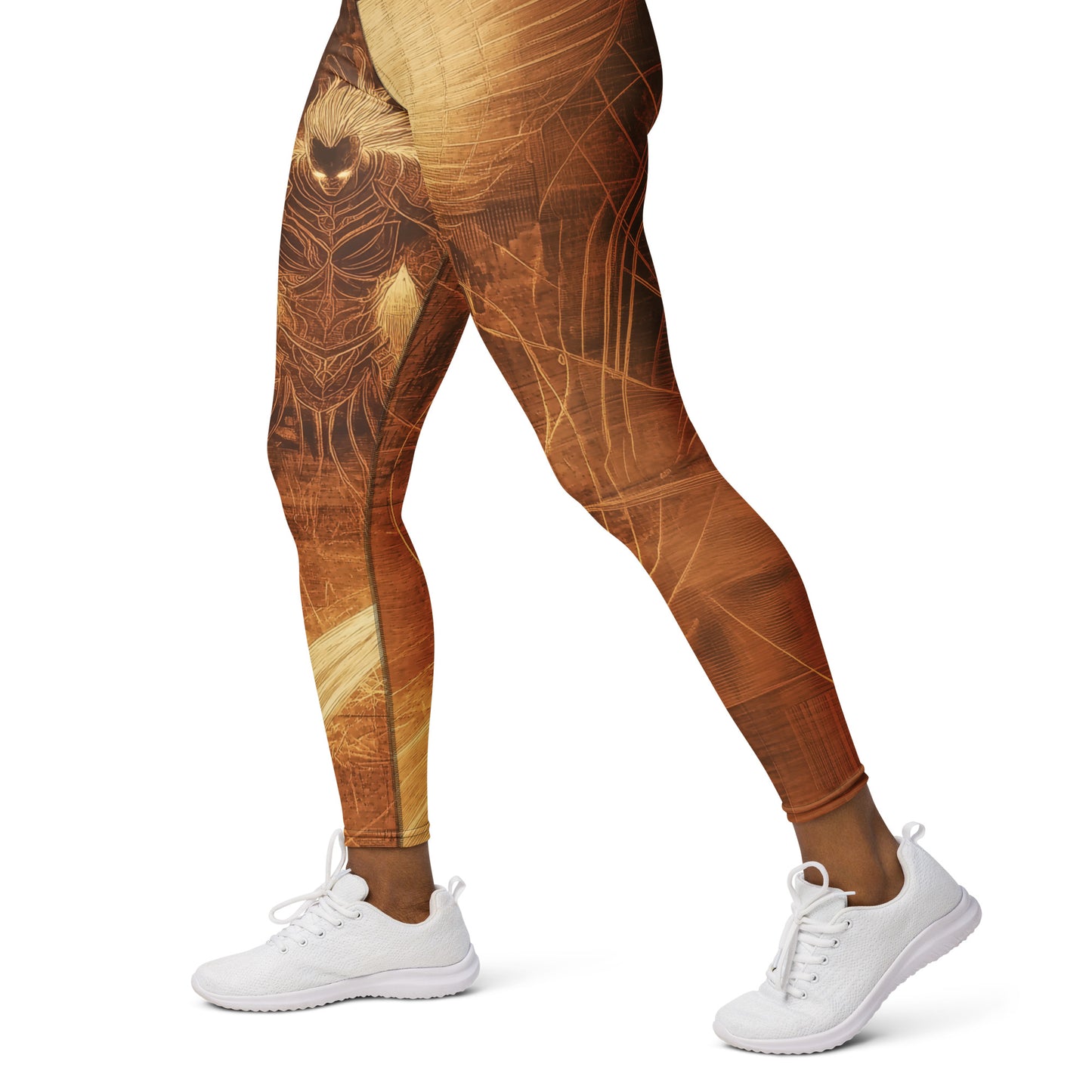 Angel Engraved on Wood - Yoga Leggings