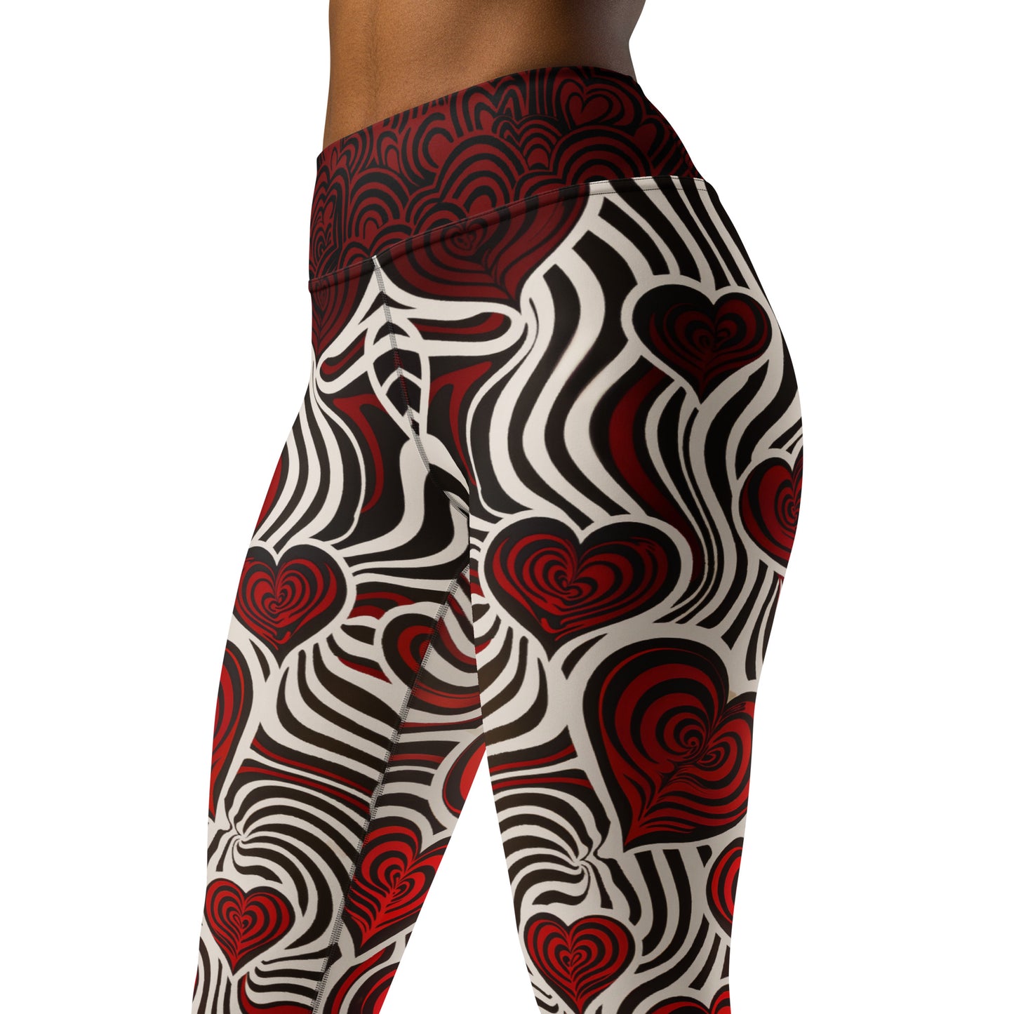 Hearts and Stripes - Yoga Leggings