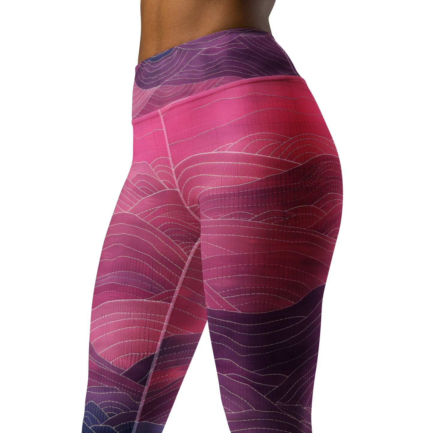 Sashiko Purple - Yoga Leggings