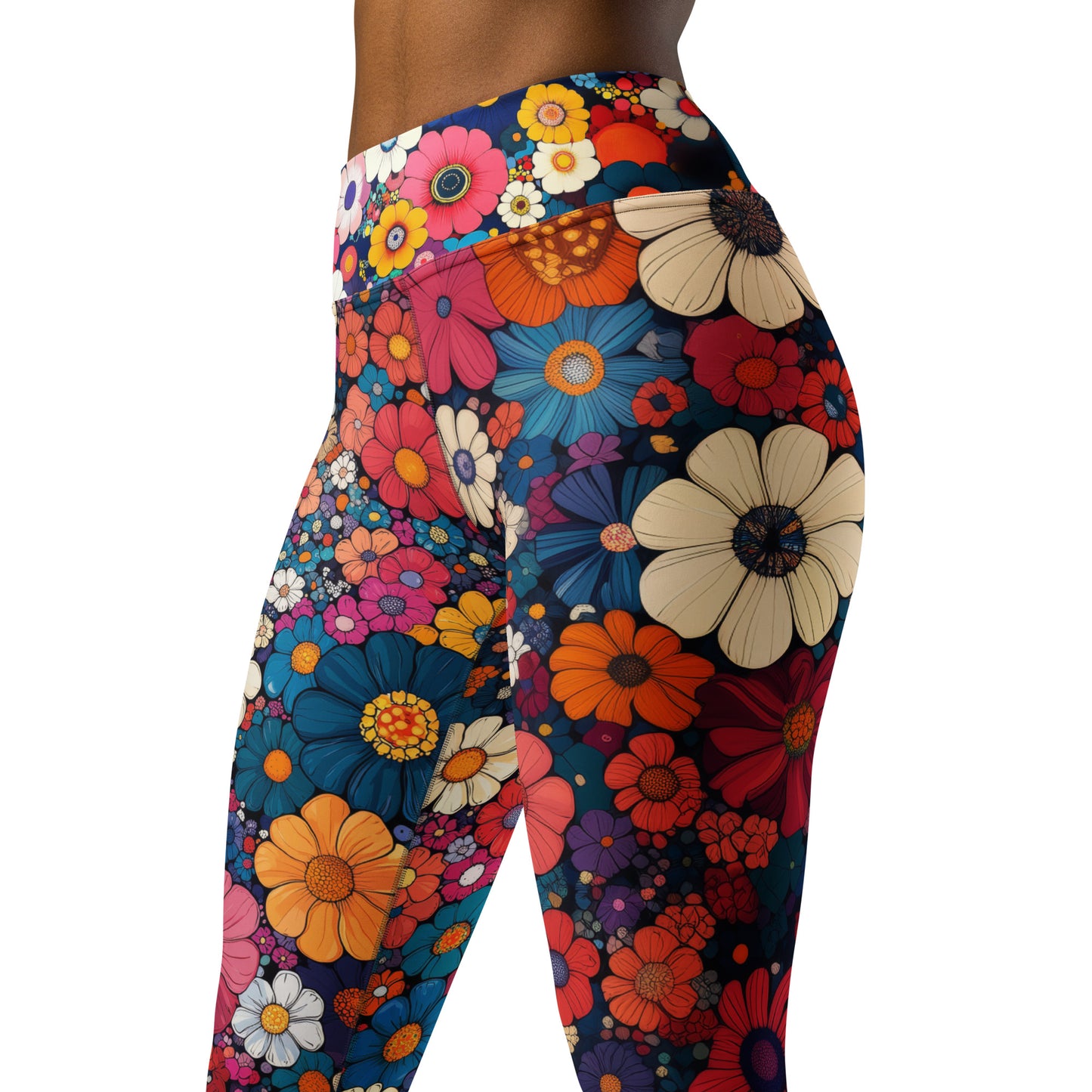 Abstract Floral - Yoga Leggings