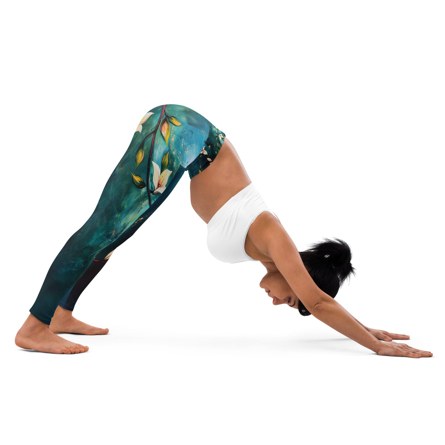 Floral Vines Acrylic - Yoga Leggings