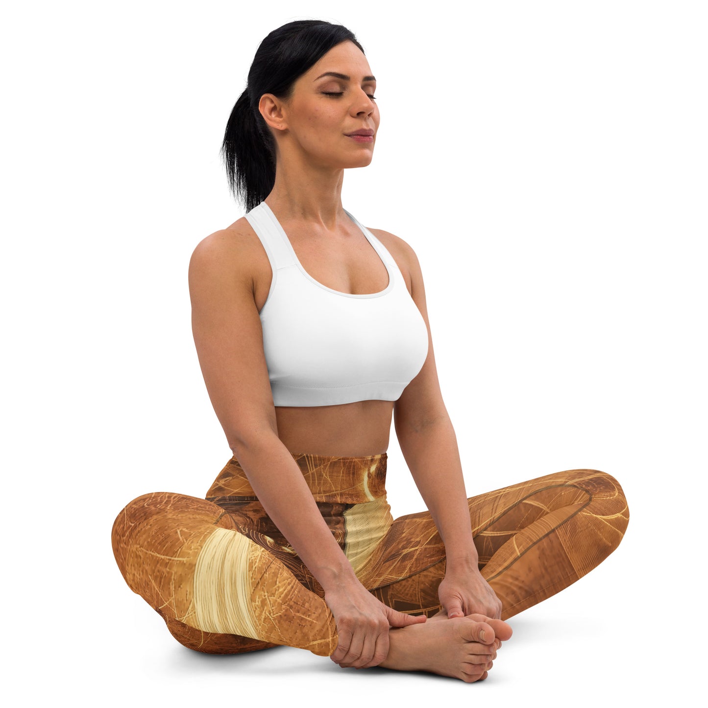 Angel Engraved on Wood - Yoga Leggings