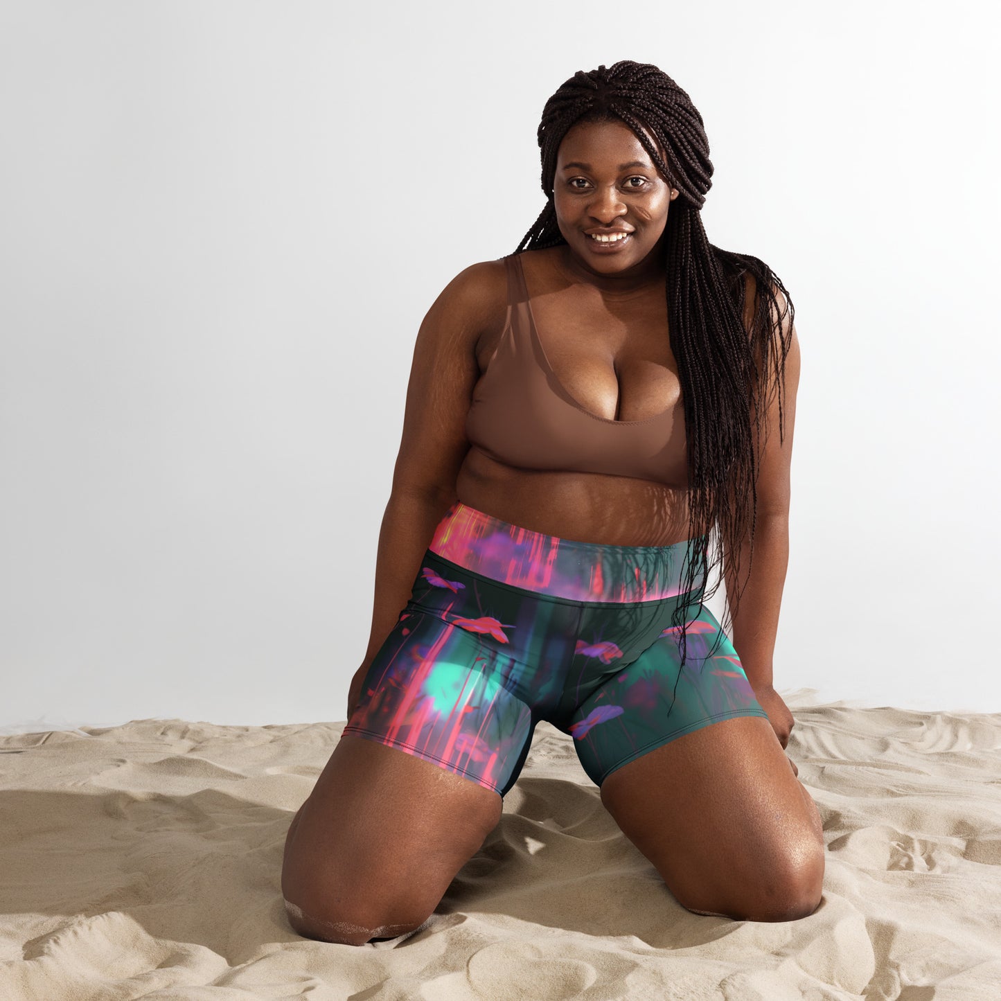 Yoga Shorts - Chromatic Aberration