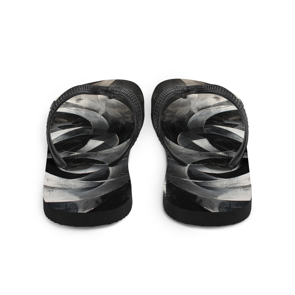 Black and White Acrylic Art - Flip-Flops