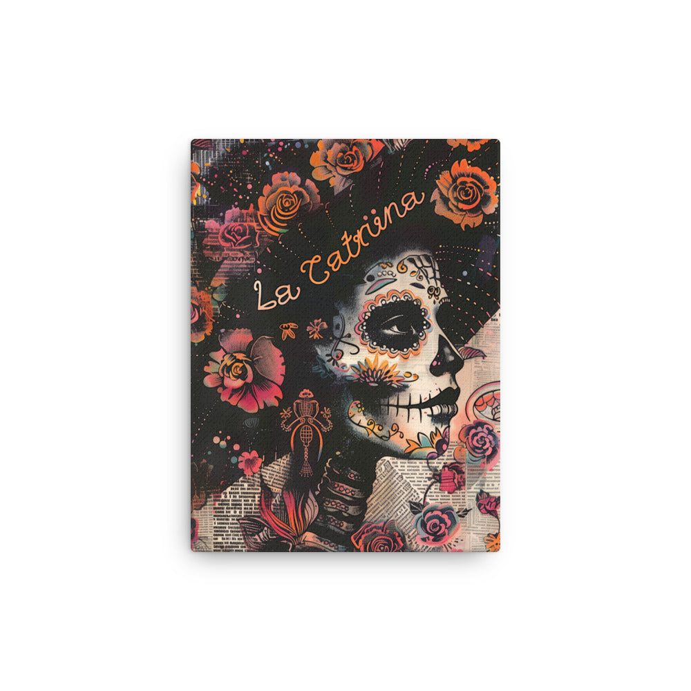 La Catrina en letra - Thin canvas