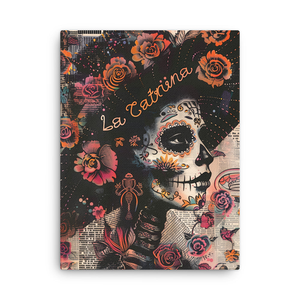 La Catrina en letra - Thin canvas