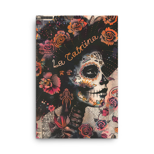 La Catrina en letra - Thin canvas