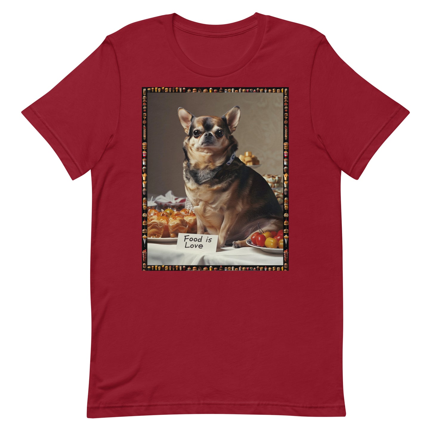 Mochi Loves Food 1 - Unisex t-shirt