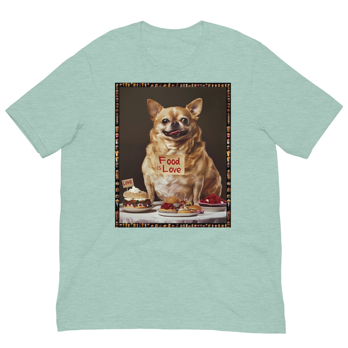 Mochi Loves Food 2 - Unisex t-shirt