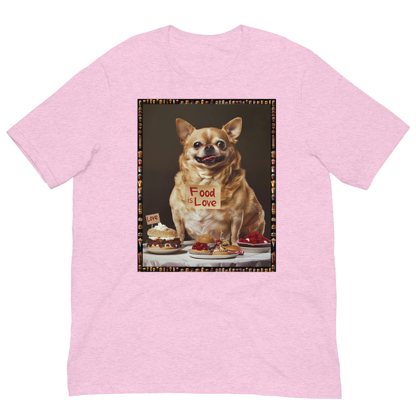 Mochi Loves Food 2 - Unisex t-shirt